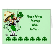 Shamrock Card Irish Blessing St. Patrick's Day