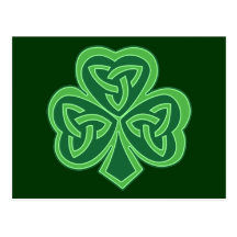Shamrock celtique de noeud cartes postales