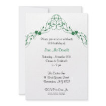 Shamrock Clover Arch Birthday Party Invitation