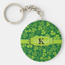 Shamrock Clovers & Horseshoes Keychain