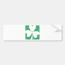 Shamrock Cutout Bumper Stickers