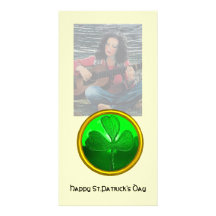 Shamrock detail from SAINT PATRICK'S CELTIC HEART Custom Photo Card