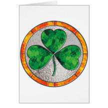 Shamrock en verre cartes