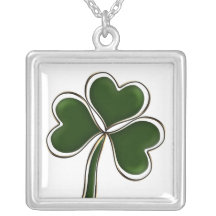 Shamrock Gold Trim Necklace