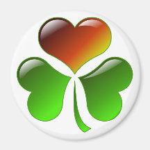 Shamrock Heart Fridge Magnet