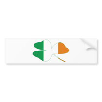 Shamrock Irish Flag Bumper Stickers