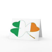 Shamrock Irish Flag Greeting Card