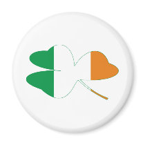 Shamrock Irish Flag Fridge Magnet