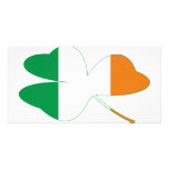 Shamrock Irish Flag photo cards