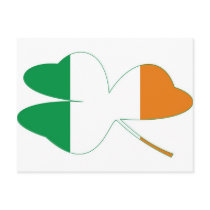 Shamrock Irish Flag Post Card
