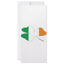 Shamrock Irish Flag Custom Rack Card