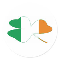 Shamrock Irish Flag Stickers