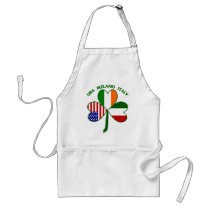 Shamrock Italy USA Irish Apron