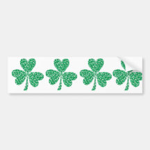 Shamrock made out of little shamrocks bumper sticker