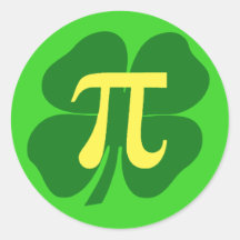 Shamrock Pi Round Sticker