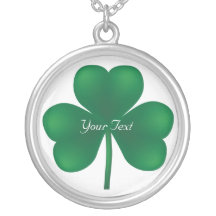Shamrock Round Sterling Silver Necklace