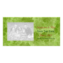 Shamrock Save The Date PhotoCards Custom Photo Card
