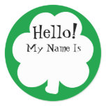 Shamrock Sticker Name Tags