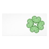 Shamrock Swirls Photo Greeting Card
