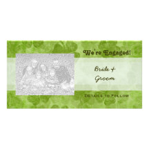 Shamrock We're Engaged Photo Cards