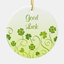 Shamrocks and clovers christmas tree ornaments