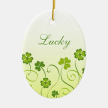 Shamrocks and clovers ornament