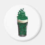 Shamrocks in a pint refrigerator magnet