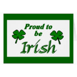 Shamrocks Irish Pride Card