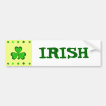 Shamrocks on Gold Bumper Sticker