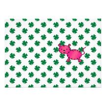 Shamrocks roses de vert de tigre cartons d'invitation