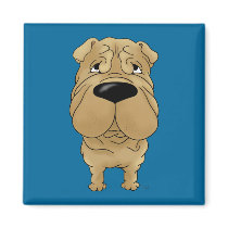 Shar-Pei - Big Nose and Butt Fridge Magnet