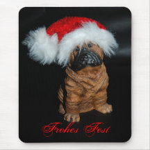 Shar Pei - Frohes Fest Mousepad