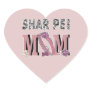 Shar Pei MOM Heart Stickers