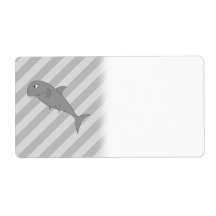 Shark Cartoon. Shipping Label