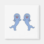 Shark Couple, Dancing. Refrigerator Magnets