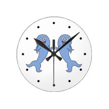 Shark Couple, Dancing. Wall Clocks