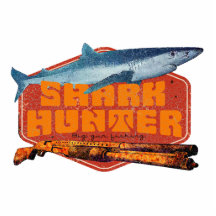 Shark fishing photo cutout