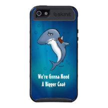 Shark Needs A Bigger Coat Funny Cartoon