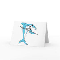 Shark Playing Billiards Card