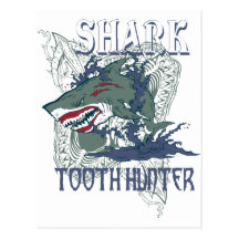 SHARK TOOH HUNTER POST CARDS