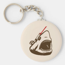 Shark with a Frickin' Laser Beam Keychains