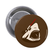 Shark with a Frickin' Laser Beam Pinback Buttons