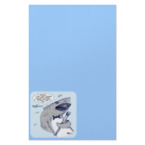 Sharkey Finatra Swimmin' Stationery Design