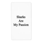 Sharks Are My Passion Custom Shipping Label