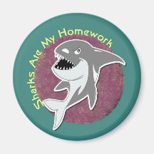 Sharks Ate My Homework Magnets