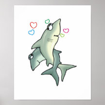 sharks in love poster