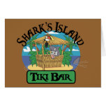 Shark's Island Tiki Bar Greeting Card