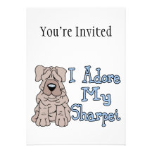 Sharpei Adoration Personalized Announcement