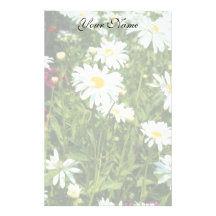 Shasta Daisies Stationary Custom Stationery