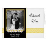 Shasta Daisy Wedding Photo Thank You Card